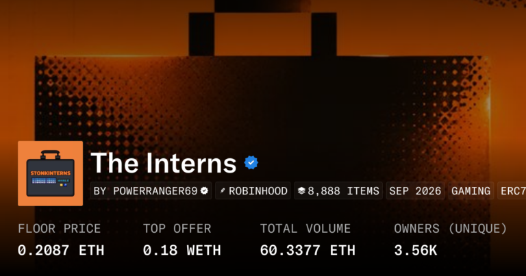 The Interns NFT collection artwork